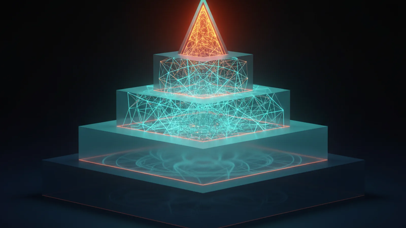 Die vier Risikoklassen des EU AI Act als Pyramide - je höher die Stufe, desto strenger die Pflichten
