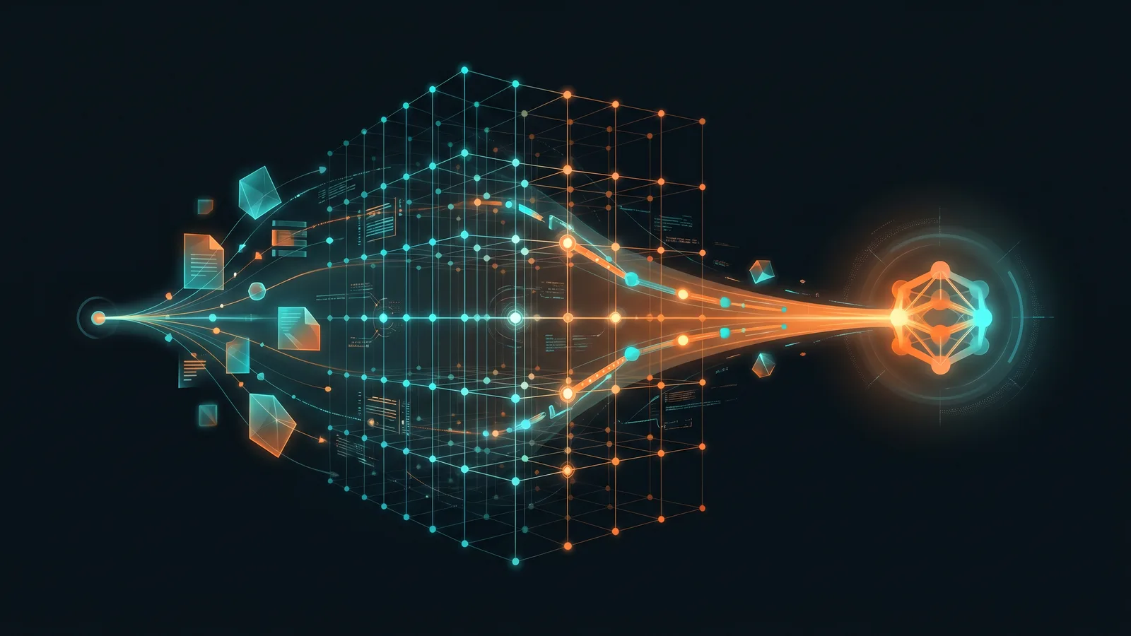 Schematische Darstellung eines RAG-Systems: Dokumente werden indexiert und liefern auf eine Frage eine quellenbelegte Antwort