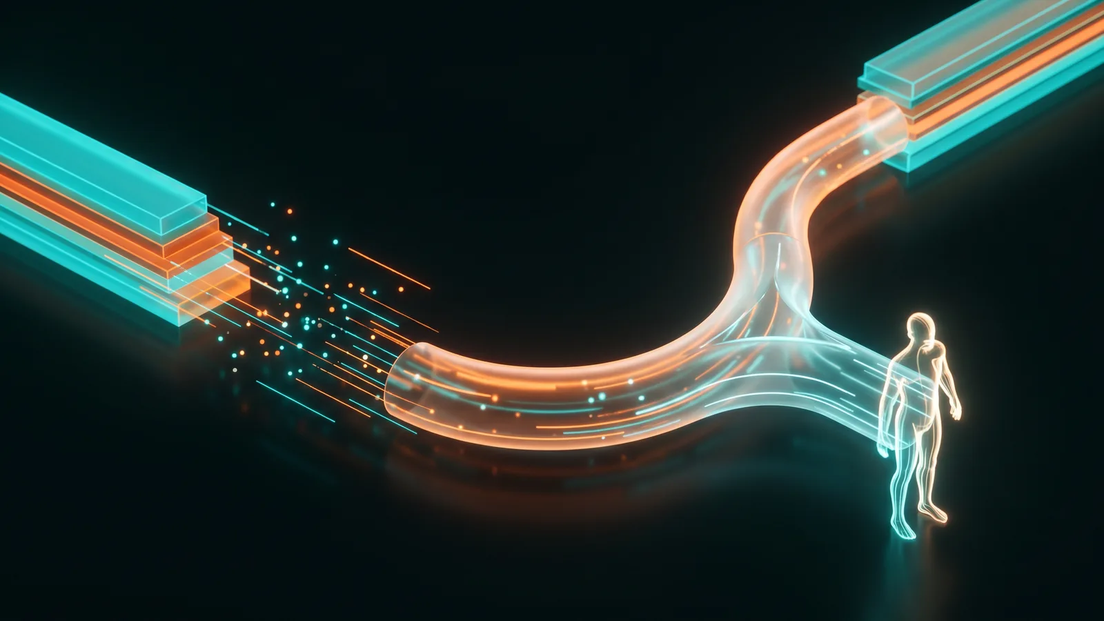 Datenpipeline, die Rohdaten in eine optimierte Preiskurve verwandelt, mit Abzweig zur menschlichen Entscheidung